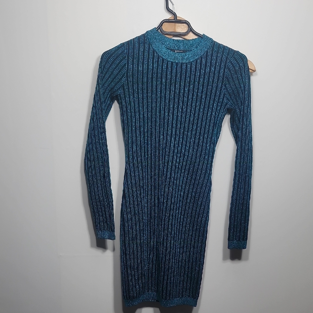 Marciano For Guess Bodycon  Teal Ribbed Mini Dress